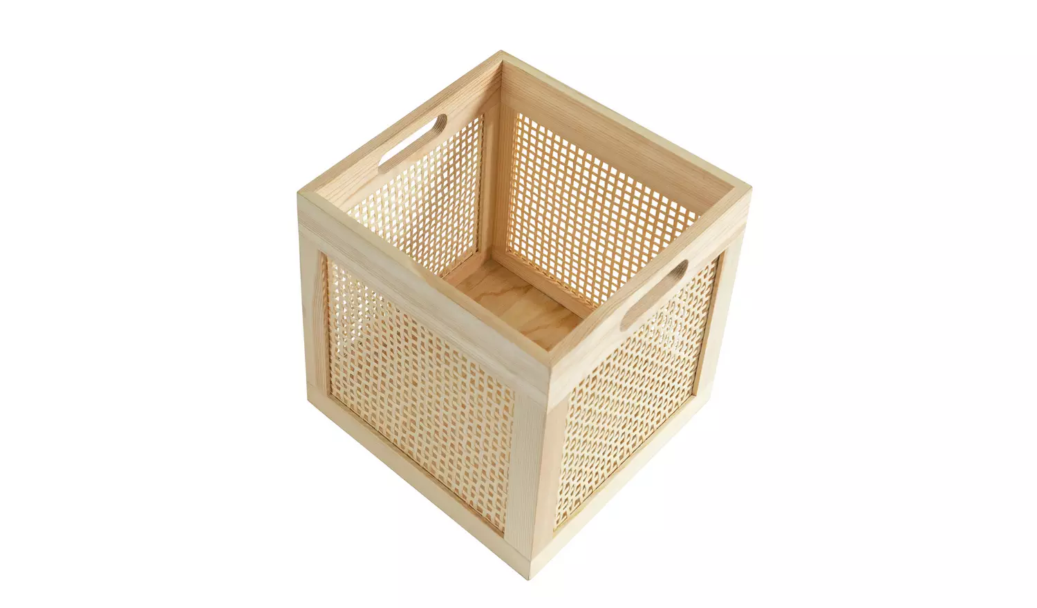 Habitat Set of 2 Rattan Square Boxes - Natural