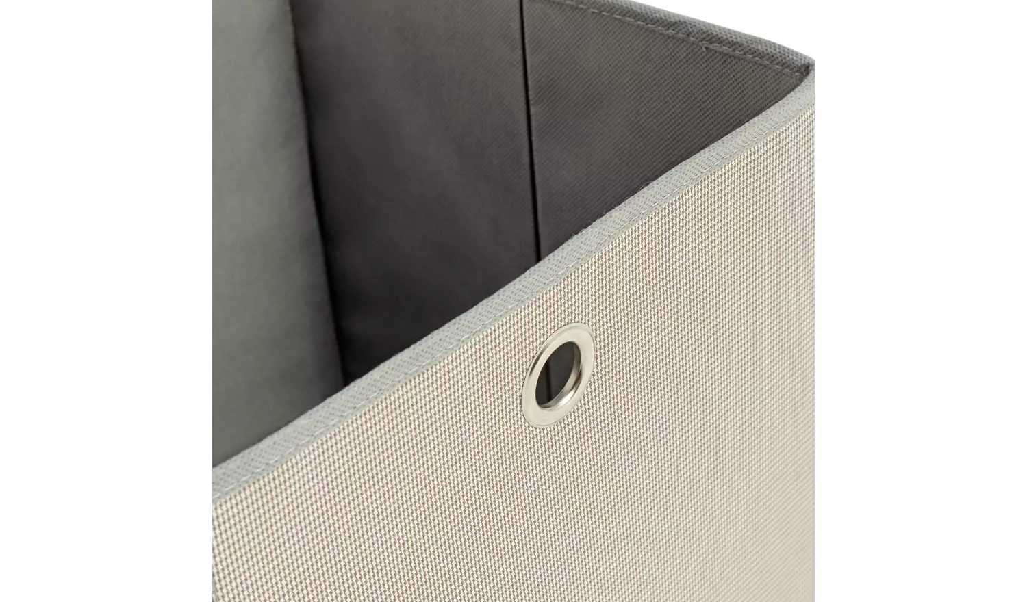 Argos Home Set of 4 Woven Linen Squares Boxes - Grey