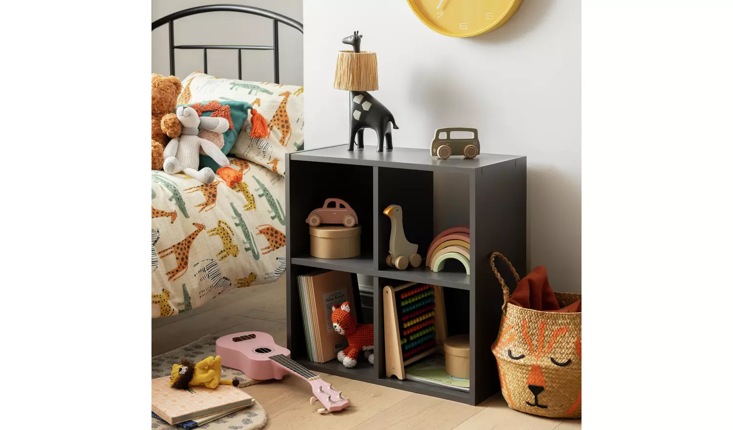 Argos Home Squares 4 Cube Storage Unit - Dark Grey