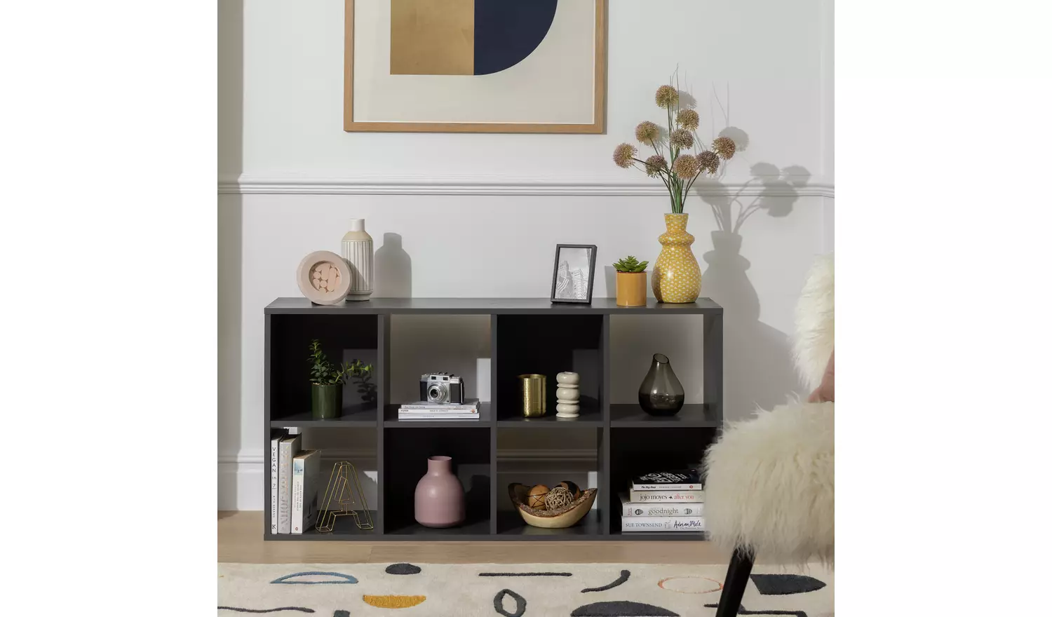 Argos Home Squares 8 Cube Storage Unit - Dark Grey