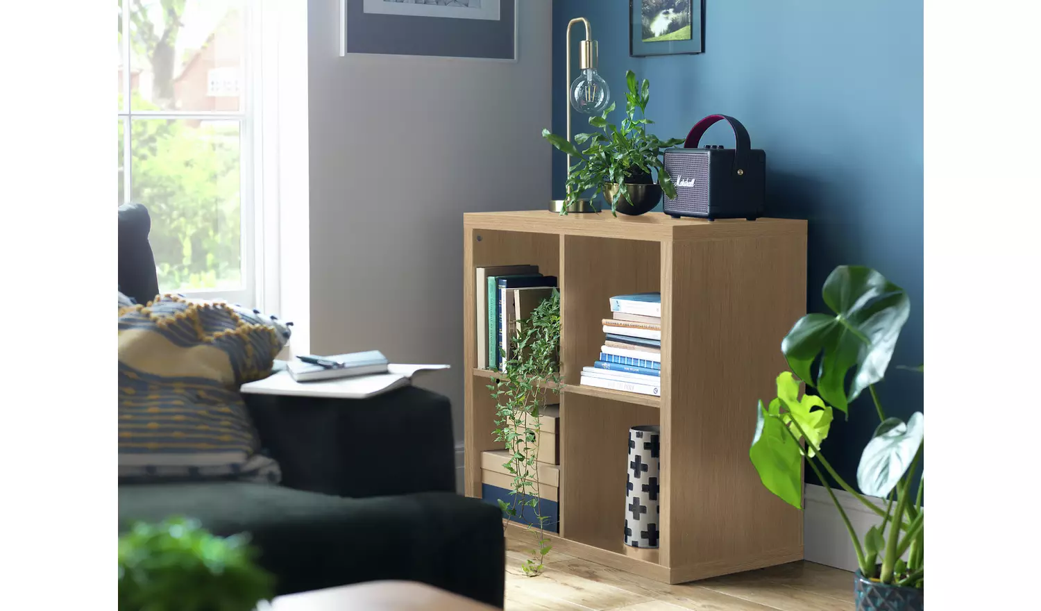 Habitat Squares Plus 4 Cube Storage Unit - Dark Oak