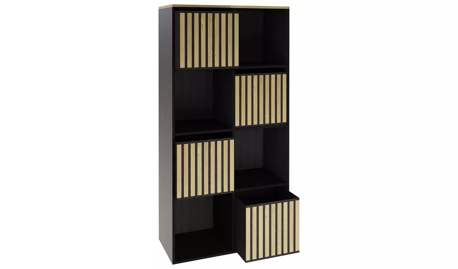 GFW Kube 8 Cube Storage Unit - Black & Oak