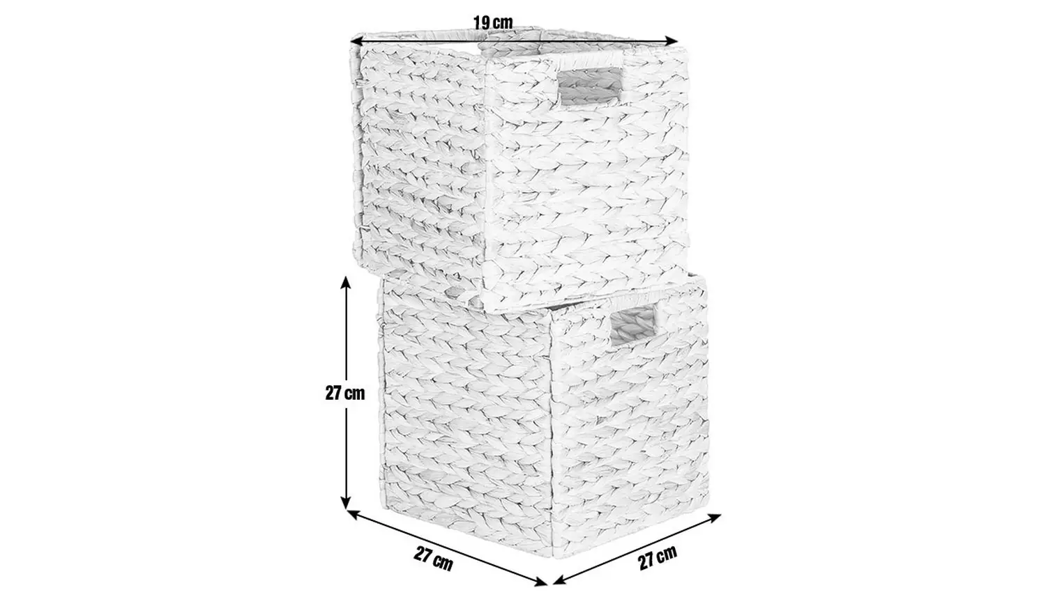 Habitat Set of 2 Hyacinth Square Basket