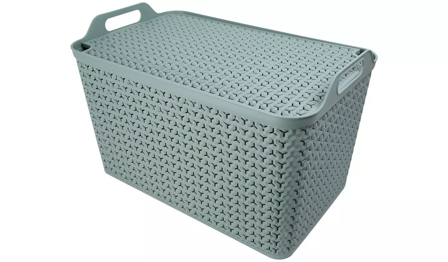 Strata Urban 3 x 42L XL Plastic Storage Baskets with Lid
