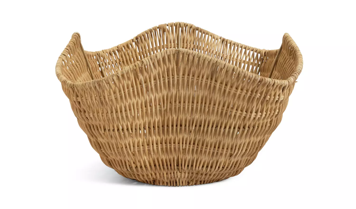 Habitat Rattan Wave Storage Basket - Natural