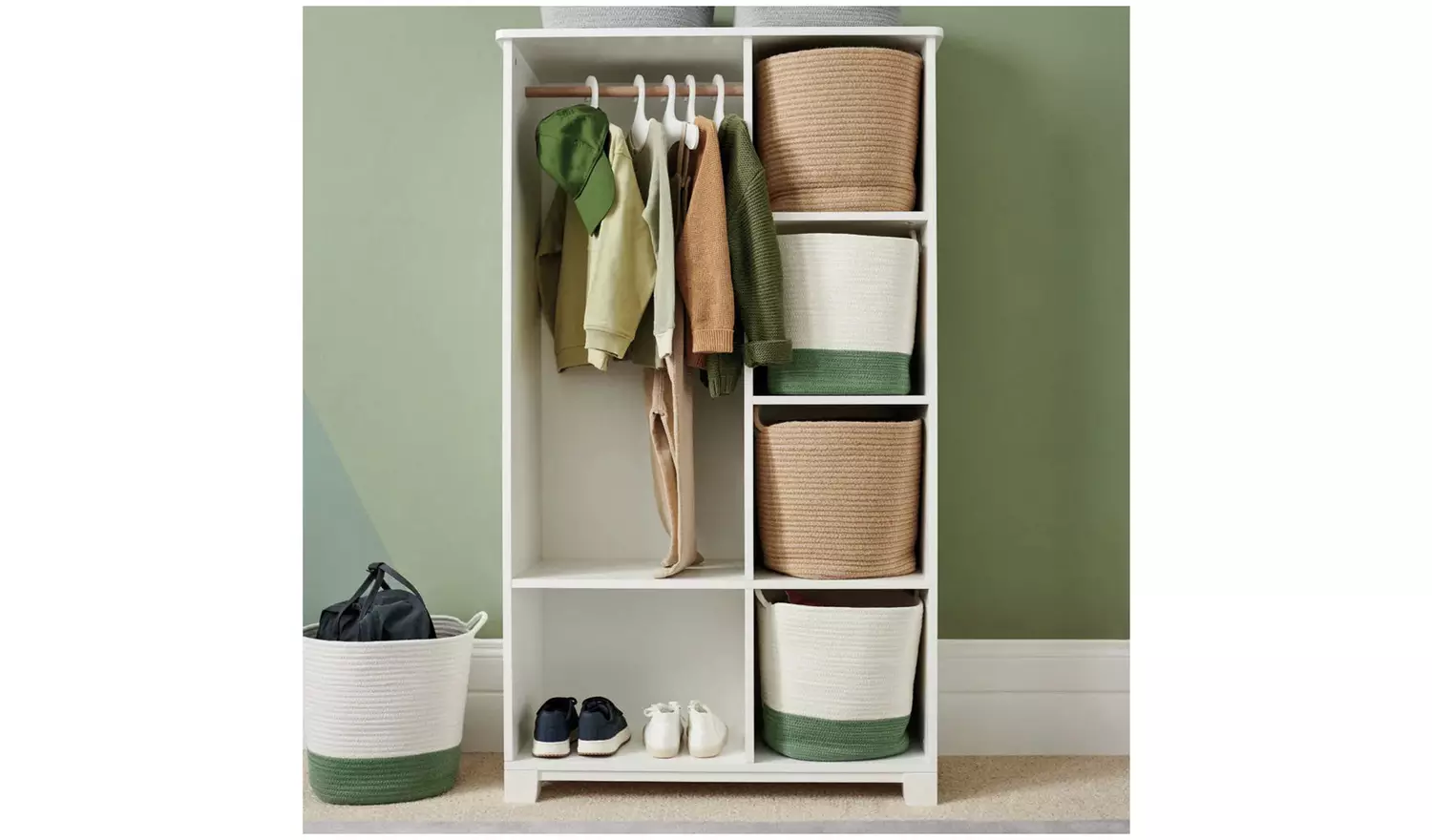 Great Little Trading Company Rope Storage Basket - Green