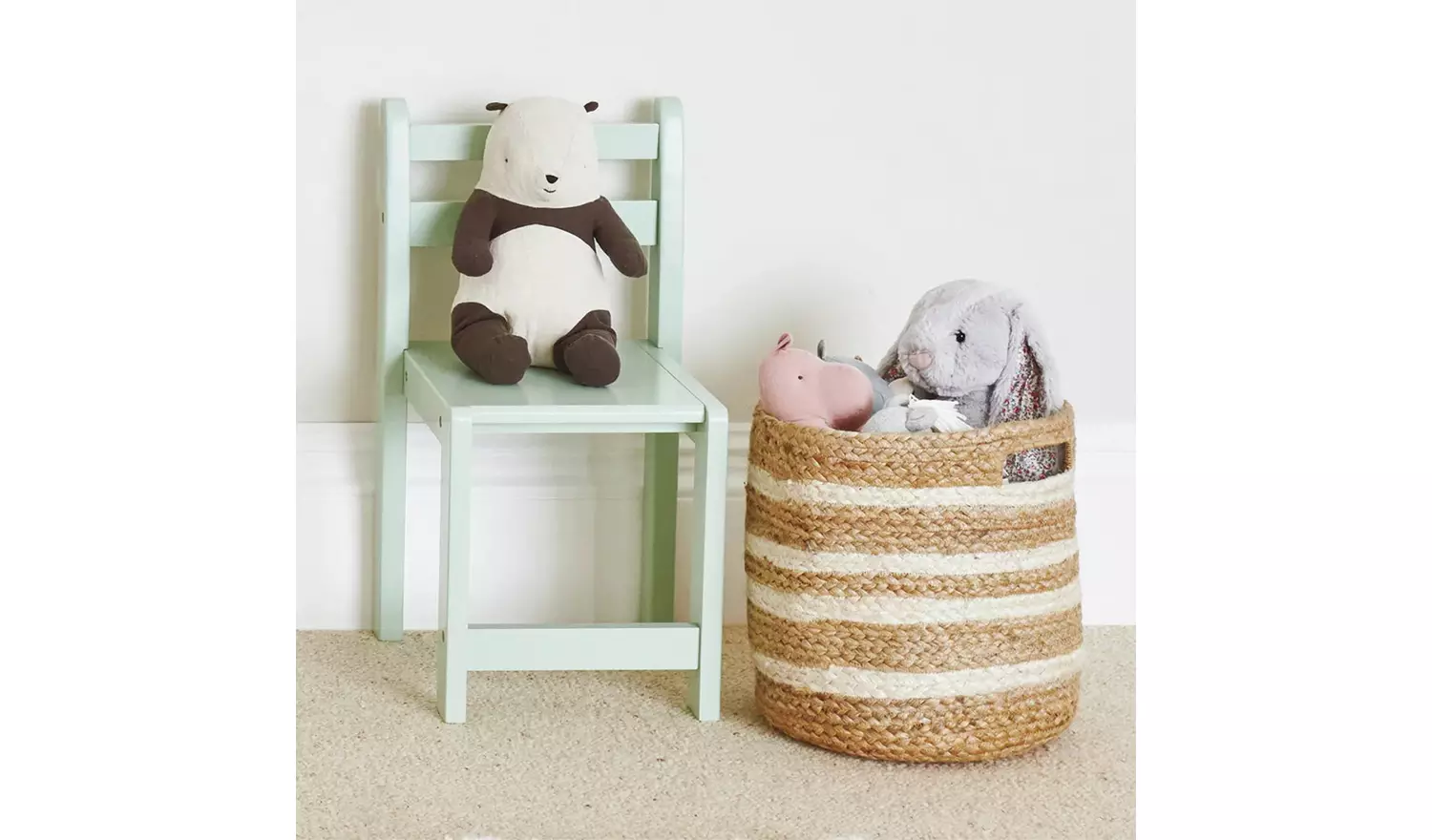 Great Little Trading Company Jute Storage Basket - Ivory