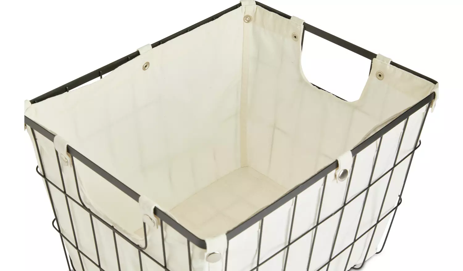 Habitat 36 Litre Industrial Wire Storage Basket - White