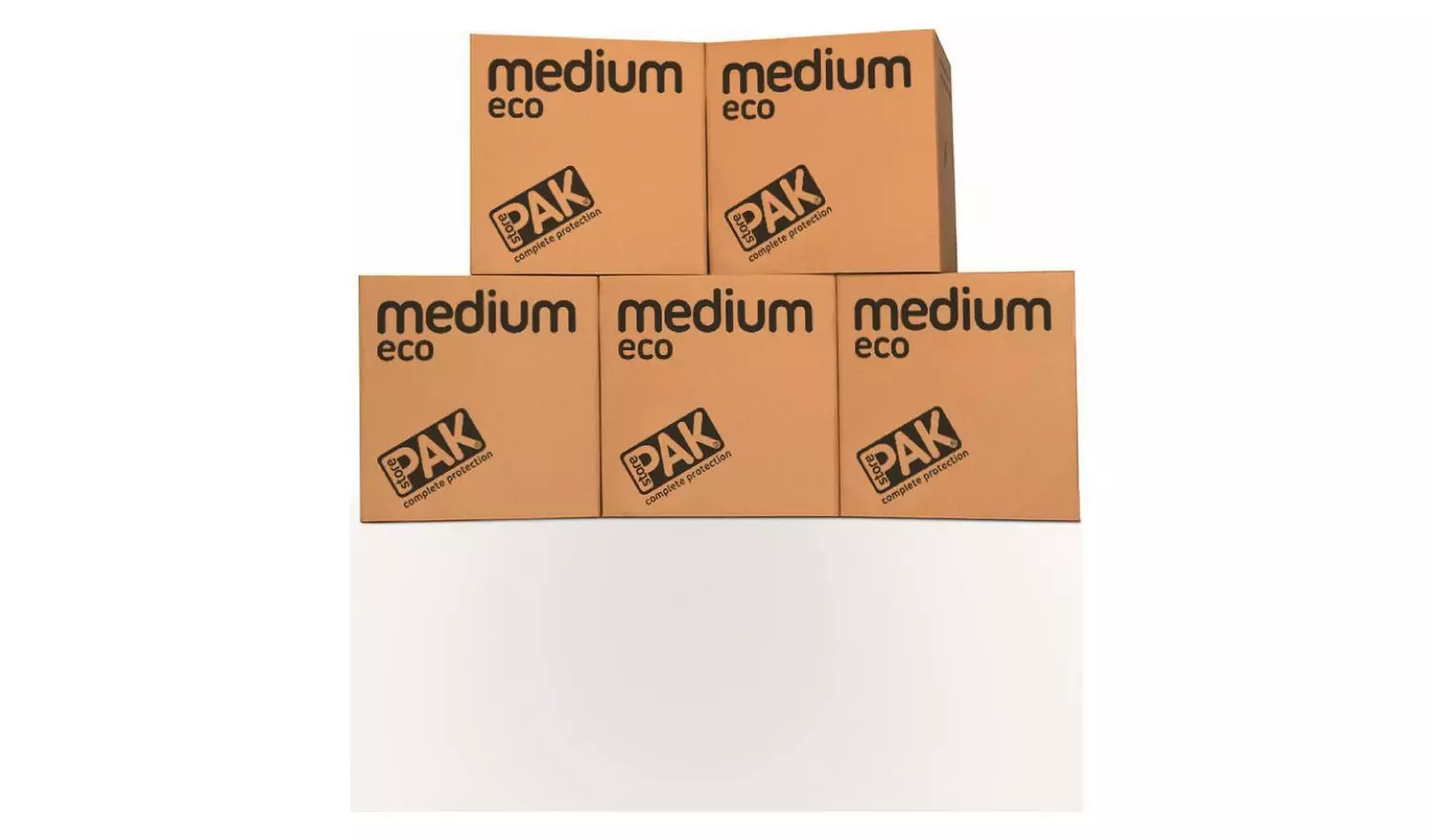 StorePAK Medium Eco Cardboard Storage Boxes – Set of 5