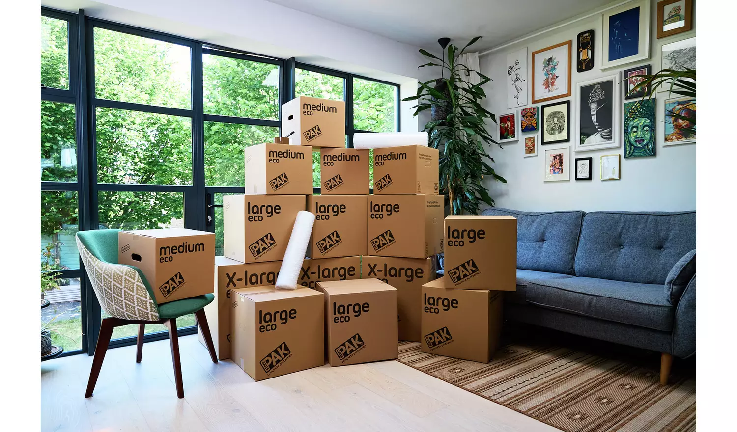 StorePAK Eco Moving House Cardboard Storage Boxes- Set of 15