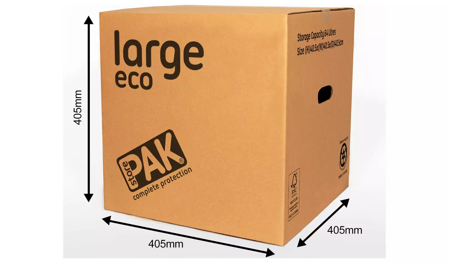 StorePAK Large Eco Cardboard Storage Boxes - Set of 5