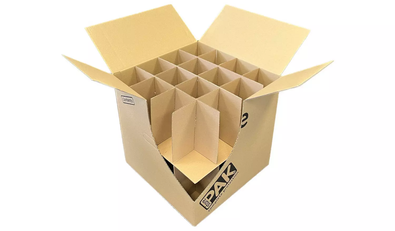 StorePAK Eco Glass Moving House Boxes With 32 Item Divisions