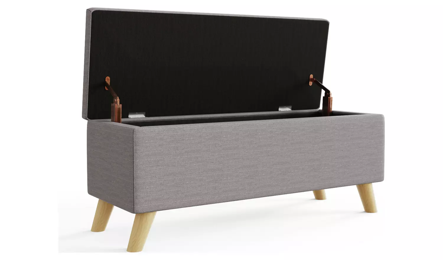 GFW Secreto Fabric Ottoman - Light Grey