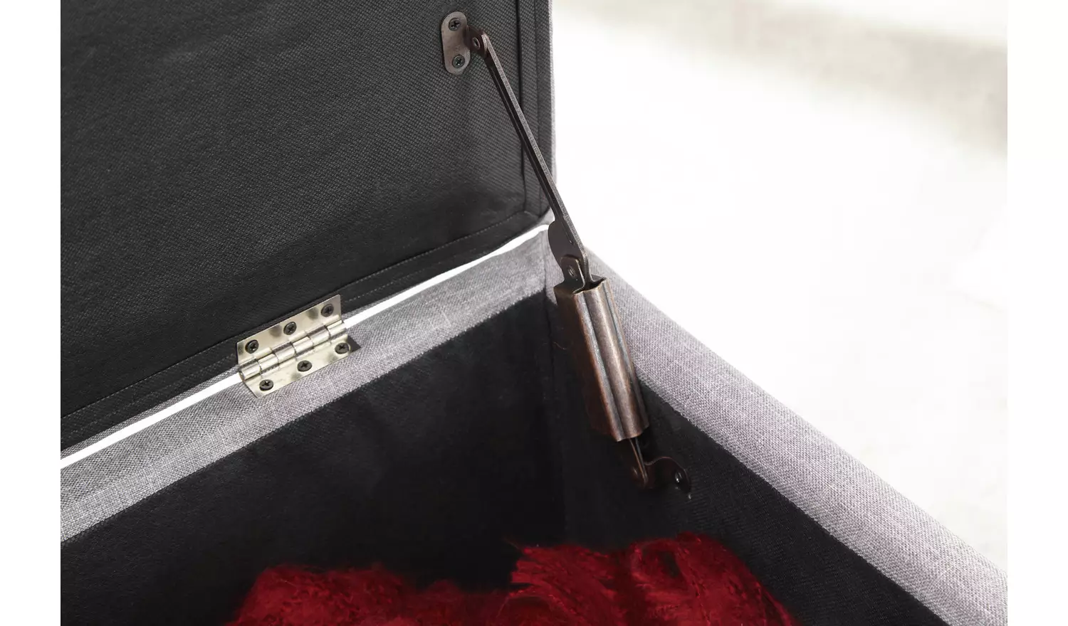 GFW Secreto Fabric Ottoman - Light Grey