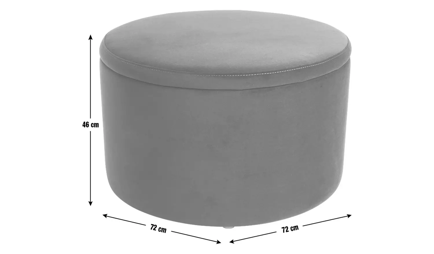 Habitat Large Dex Velvet Storage Footstool - Wine