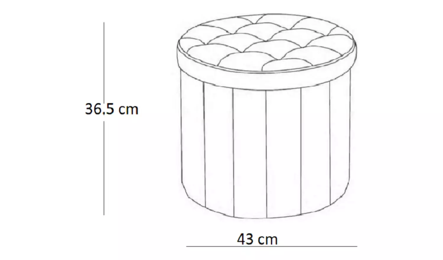 Argos Home Fabric Circular Ottoman Shoe Storage - Grey