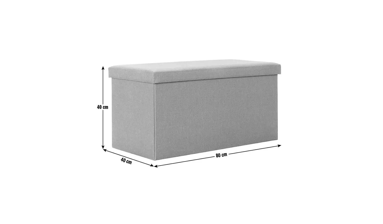 Argos Home Medium Fabric Ottoman - Grey