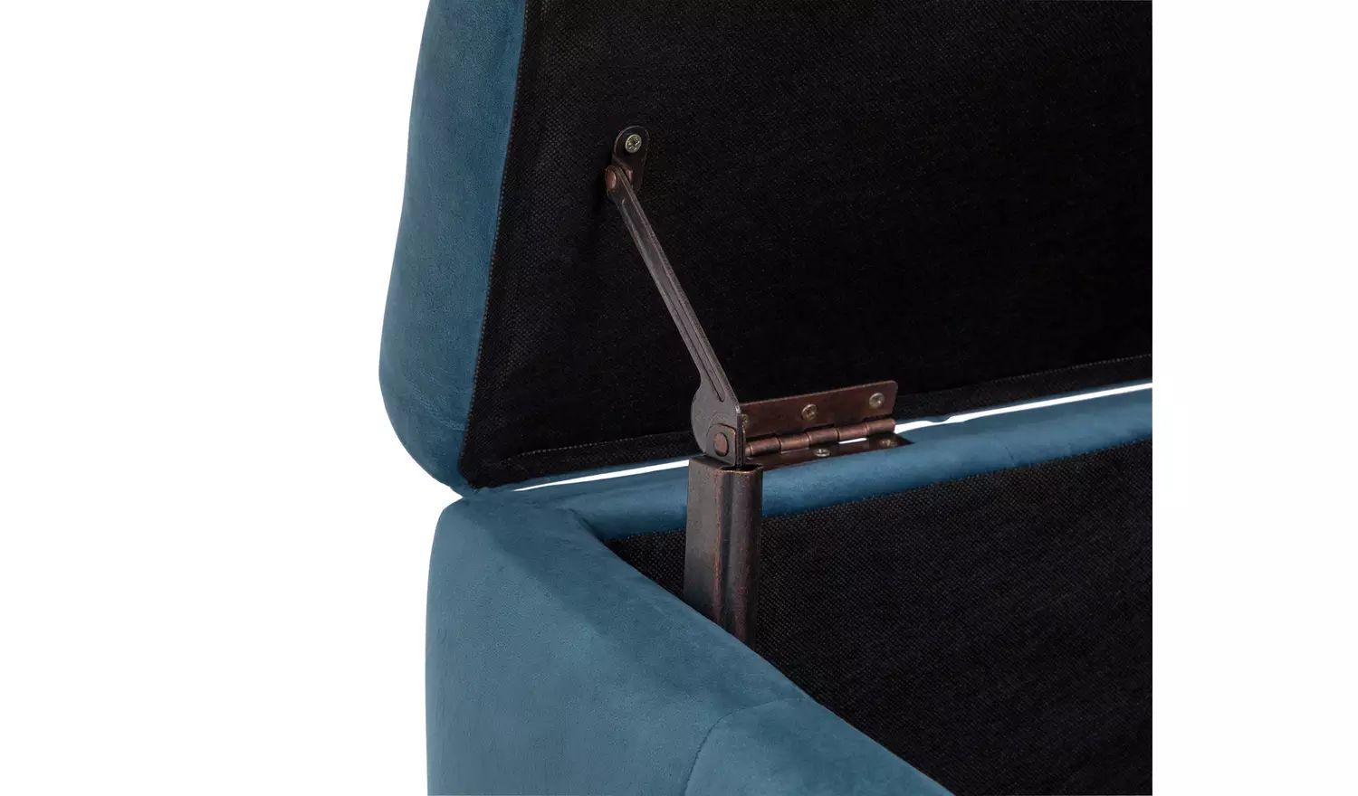 Argos Home Maisie Velvet Large Storage Ottoman - Blue