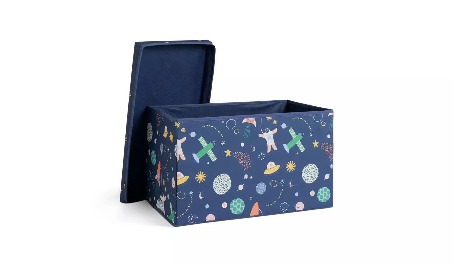 Habitat Kids Space Foldable Ottoman Box - Blue