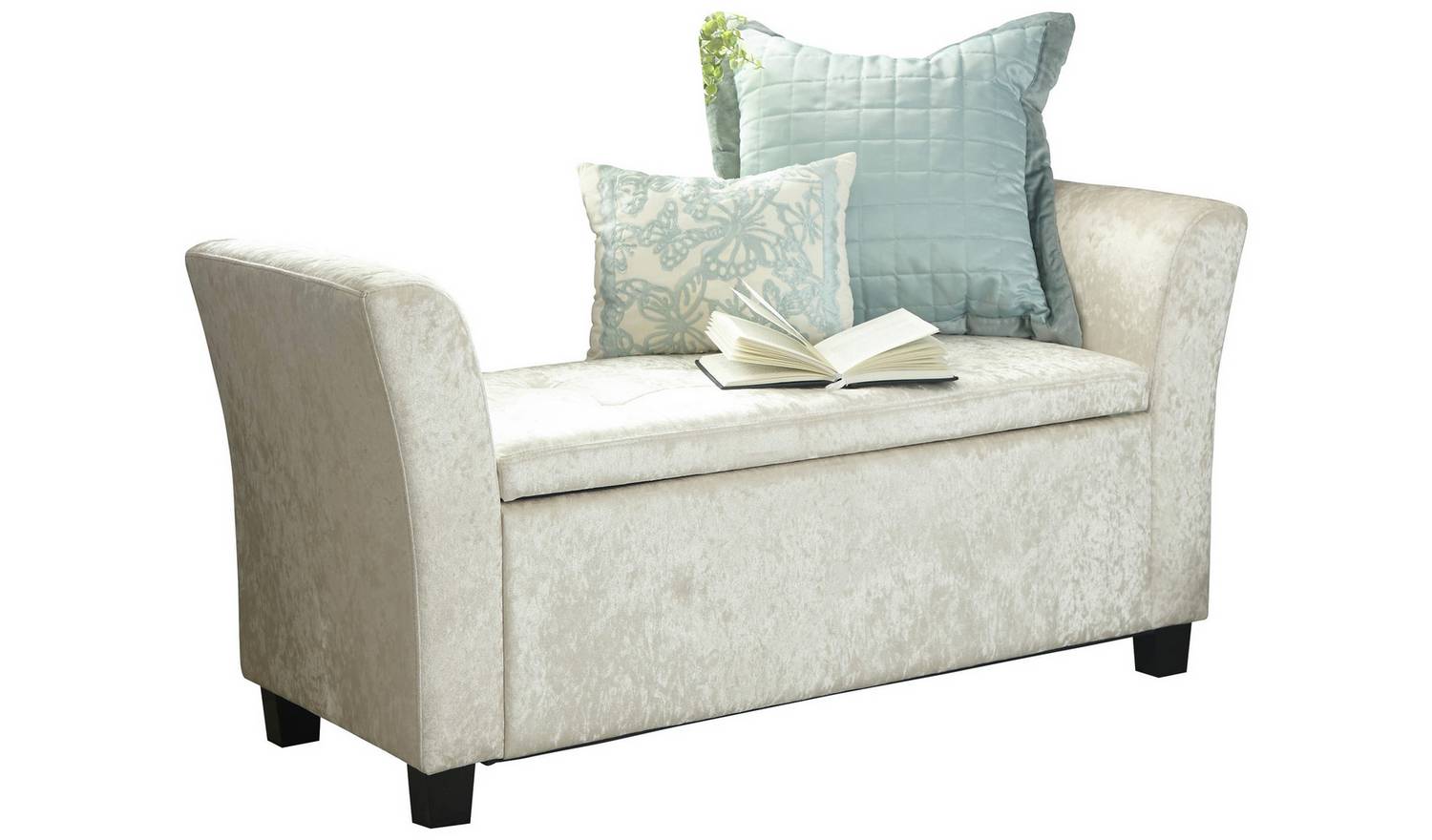 GFW Verona Window Velvet Seat - Oyster White