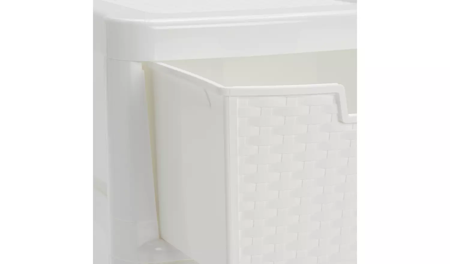 Argos Home Rattan 4 Drawer Large Storage Tower - White