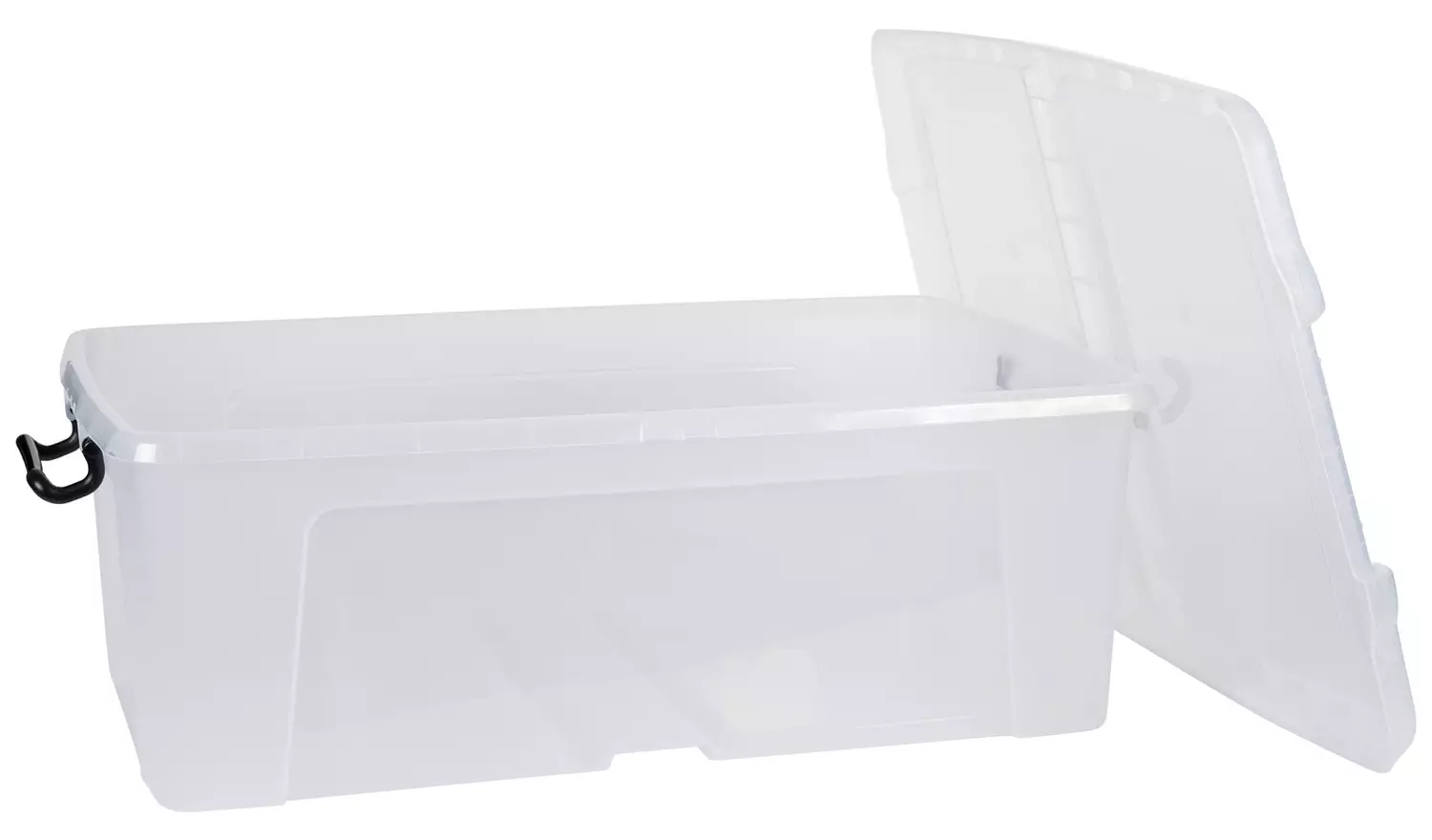 Strata Smart 50L Plastic Storage Boxes with Lid - Clear