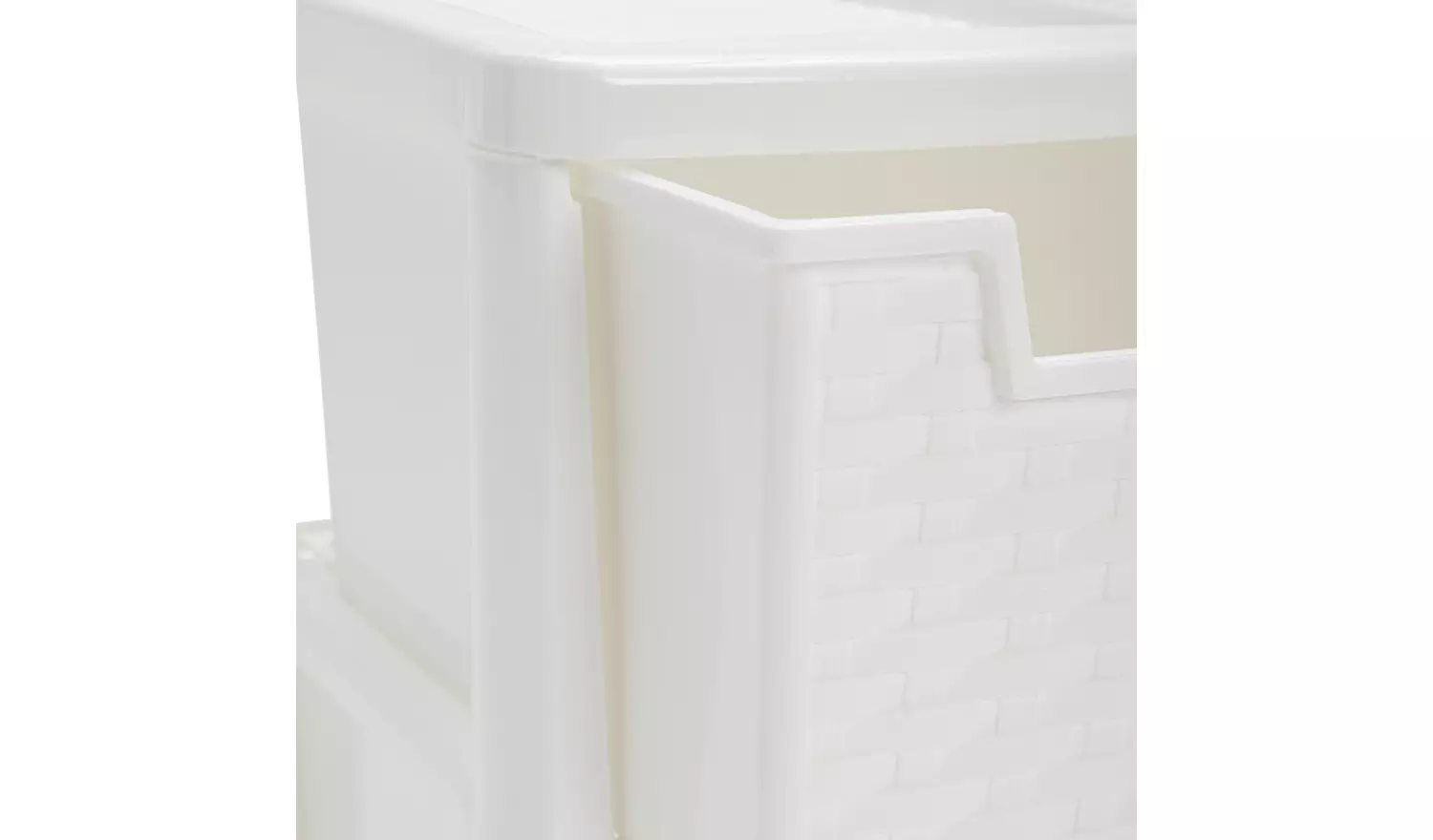 Argos Home Rattan 3 Drawer Storage Tower - White