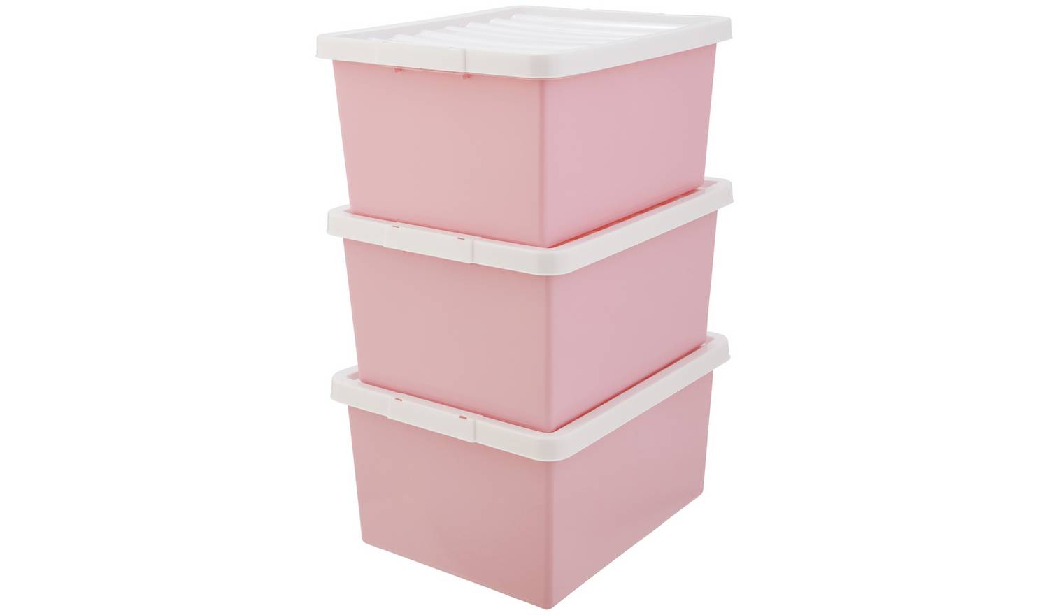 Argos Home 3 x 27L Storage Boxes - Pink