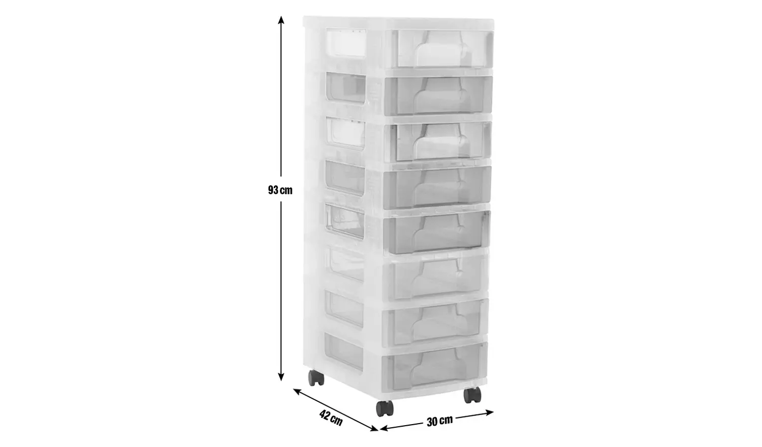 Really Useful 8 Drawer Wheeled Storage Drawers - Multi