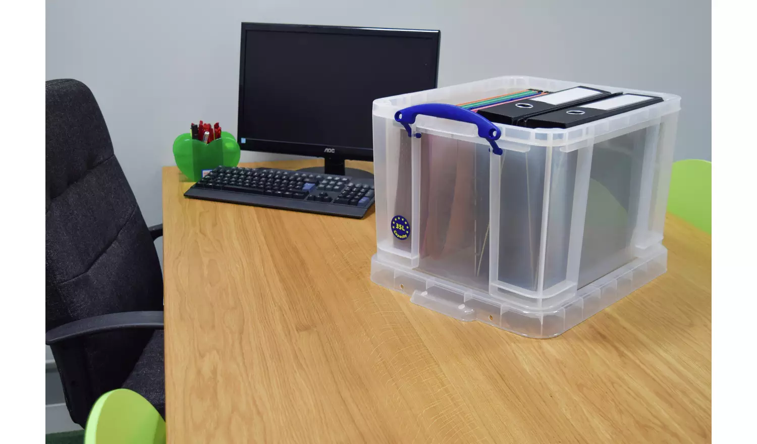 Really Useful 3 x 35L Plastic Storage Boxes - Clear