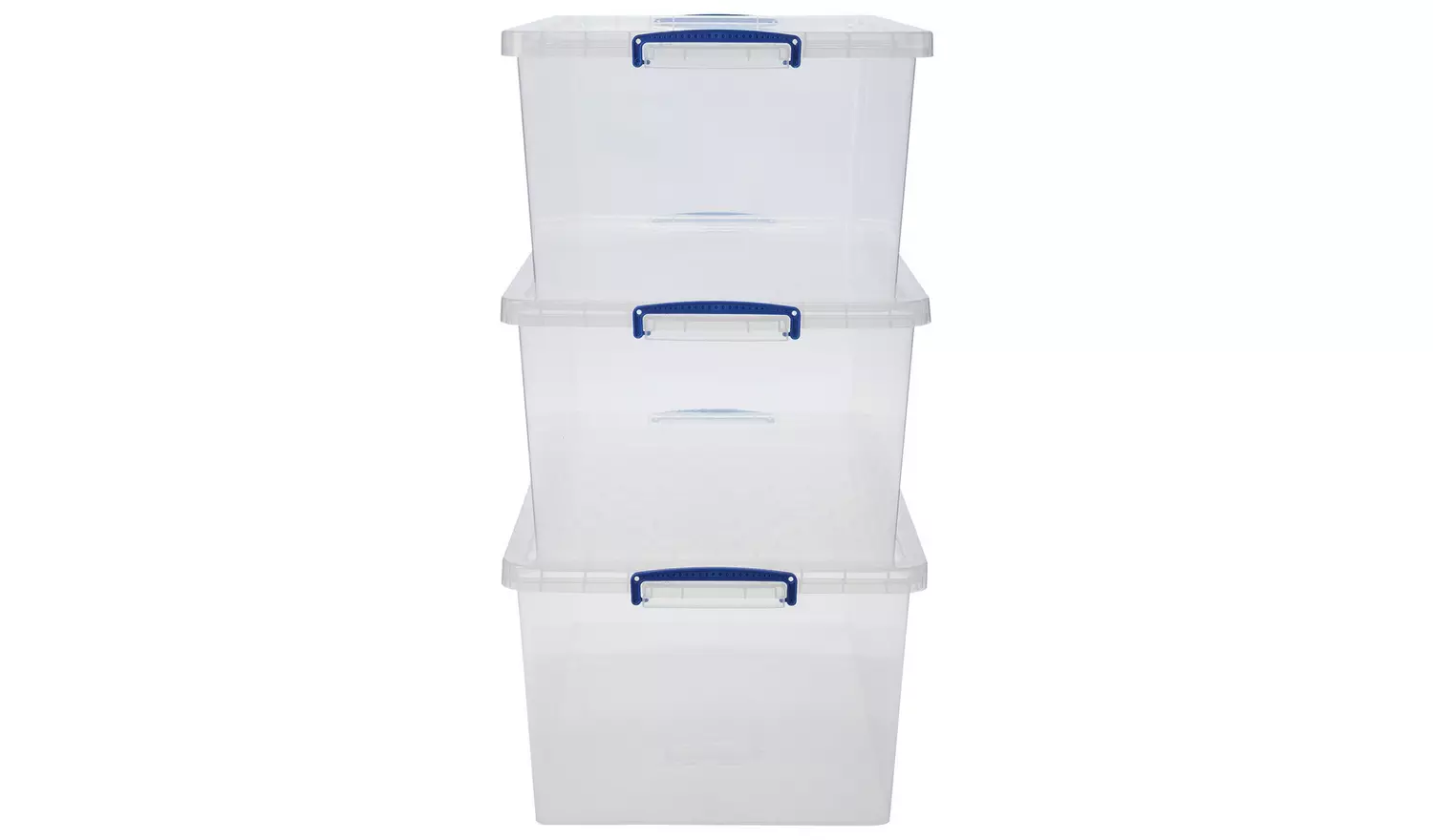 Really Useful 3 x 62L Nesting Boxes - Clear