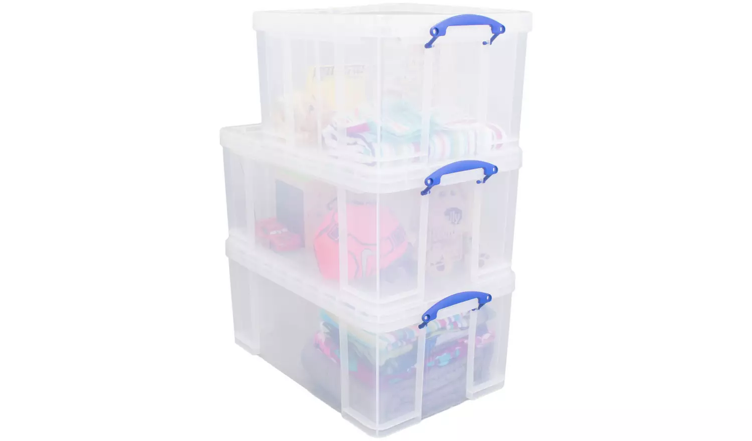Really Useful 2 x 64 Litre 1 x 42 Litre Storage Boxes Pack