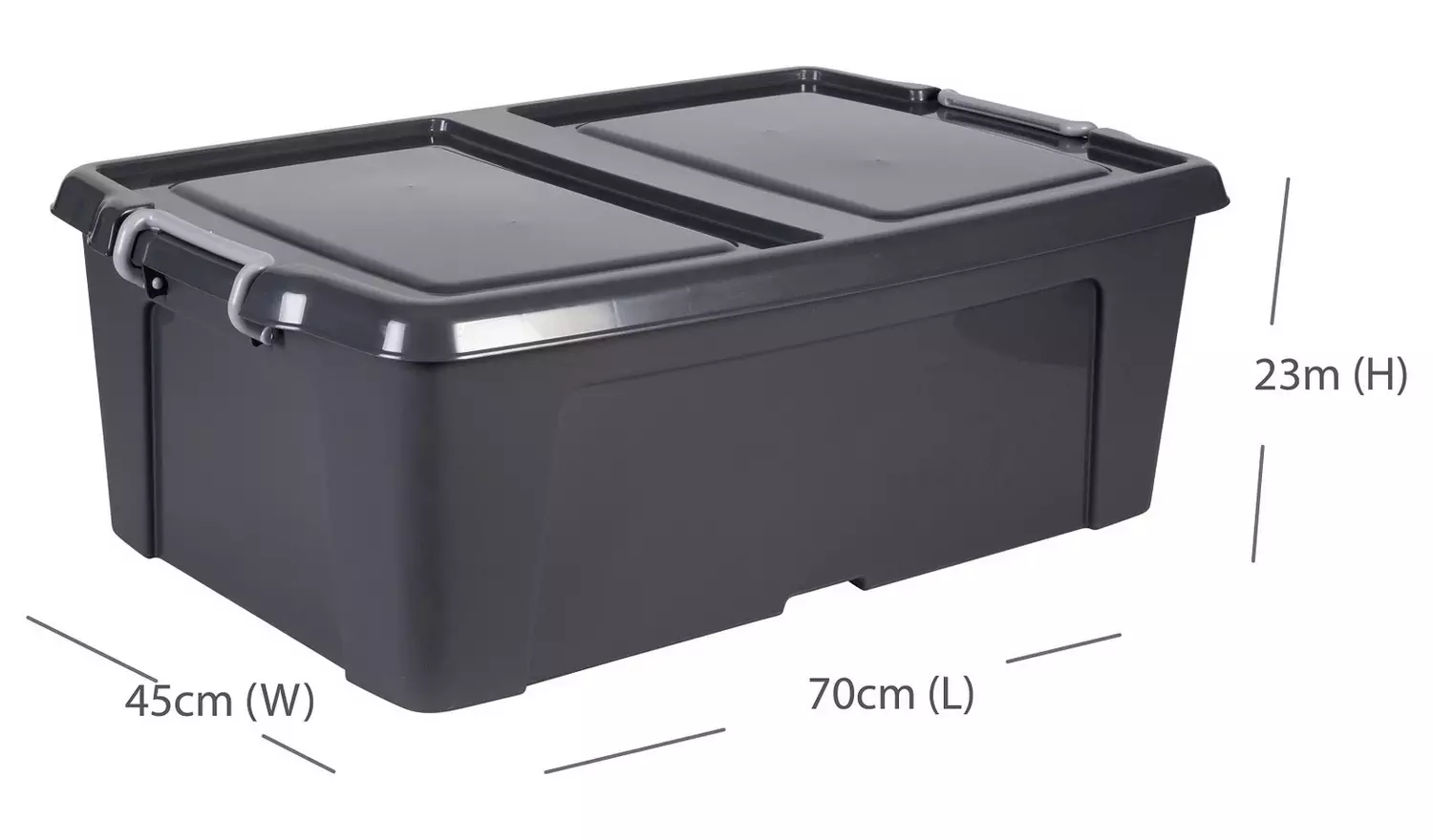 Strata Smart 2x50L Underbed Recycled Plastic Storage Boxes