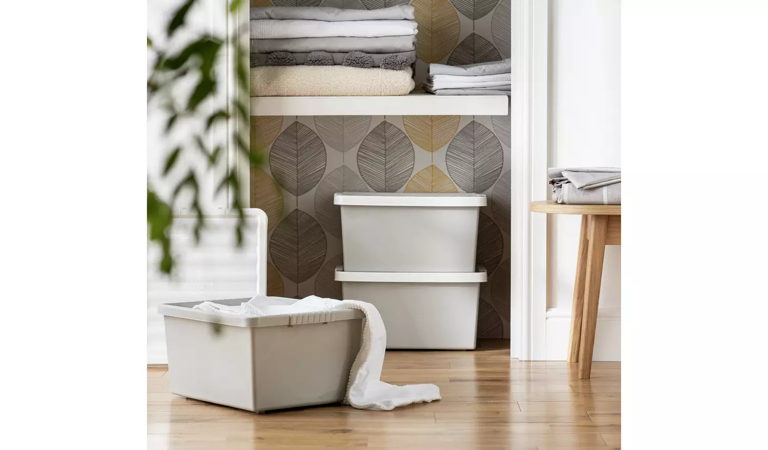 Argos Home Set of 3 Storage Boxes - Light Grey