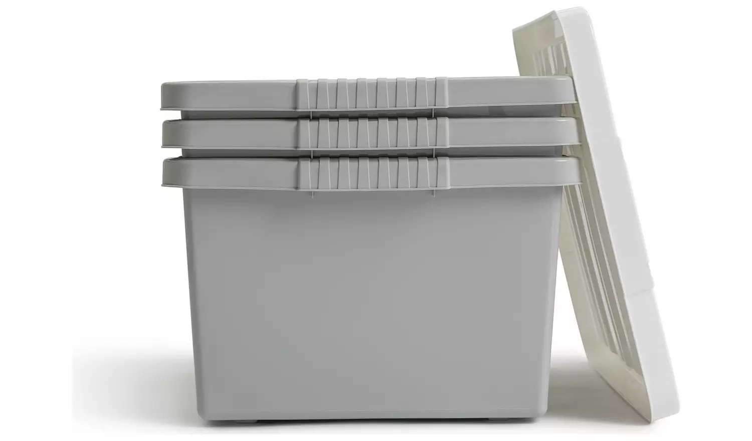 Argos Home Set of 3 Storage Boxes - Light Grey