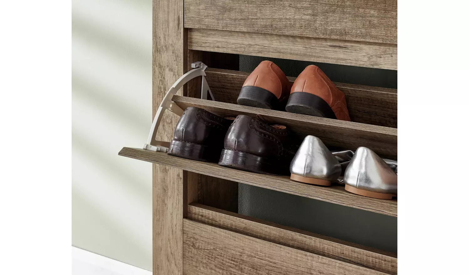 GFW Canyon Shoe Storage Cabinet - Oak