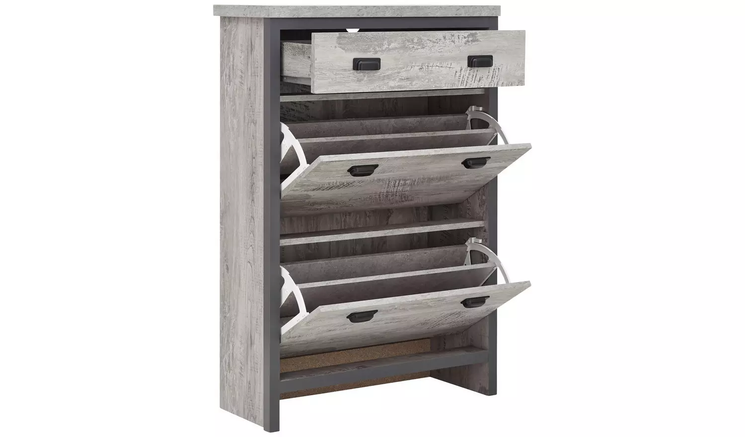 GFW Boston Shoe Storage Cabinet- Grey