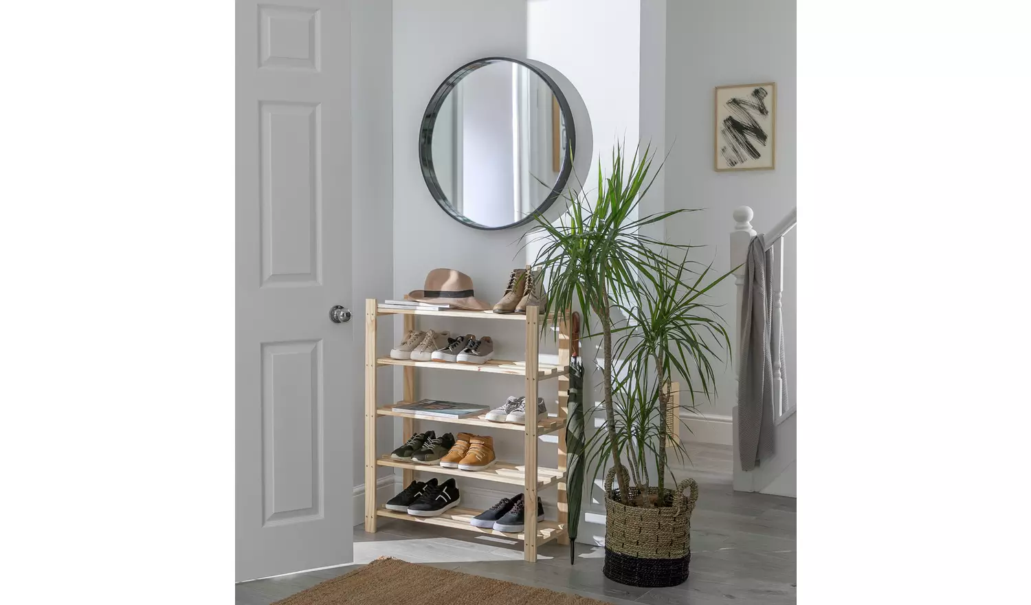 Argos Home Karee 5 Shelf Shoe Storage Rack - Pine