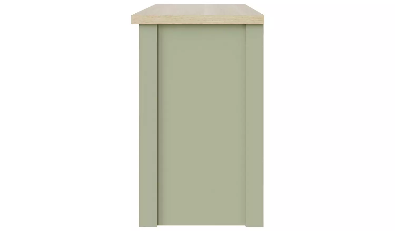 GFW Lancaster 2 Door Shoe Storage Cabinet - Green & Oak