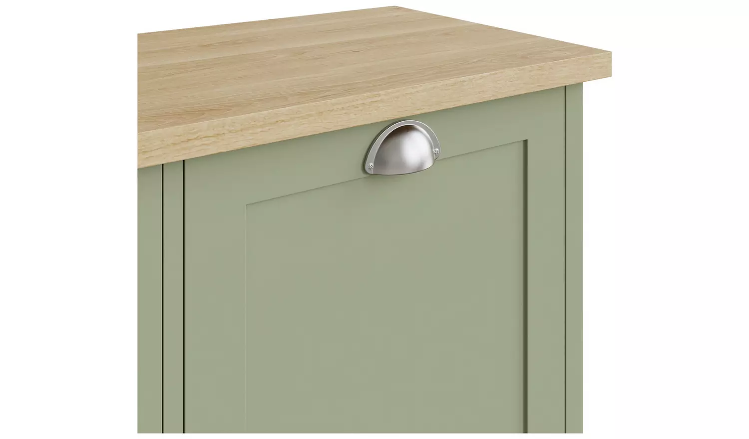 GFW Lancaster 2 Door Shoe Storage Cabinet - Green & Oak