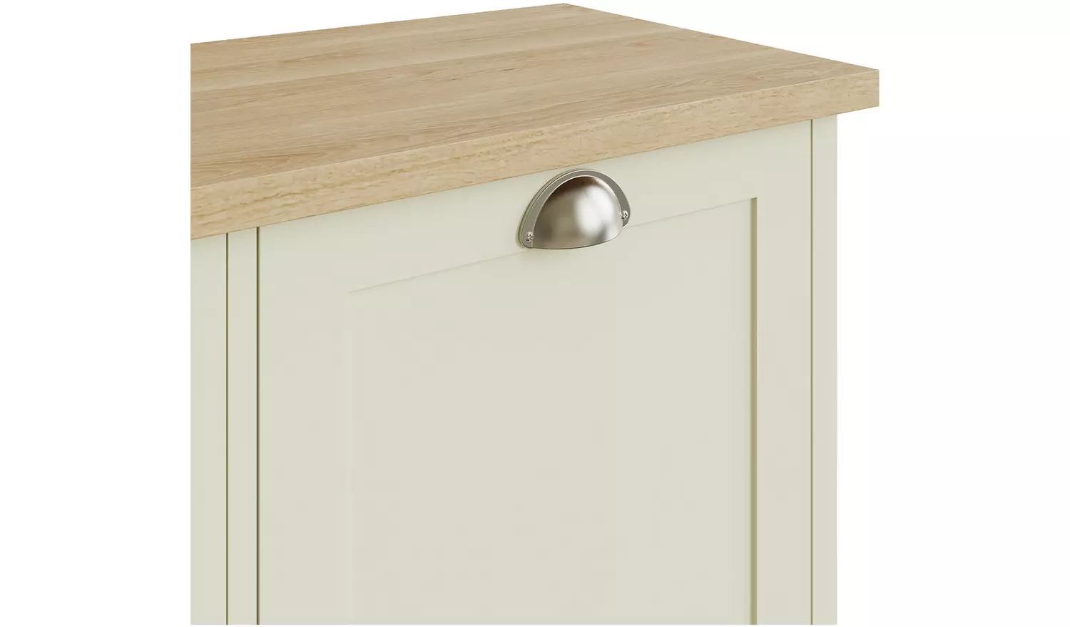 GFW Lancaster 2 Door Shoe Storage Cabinet - Cream & Oak