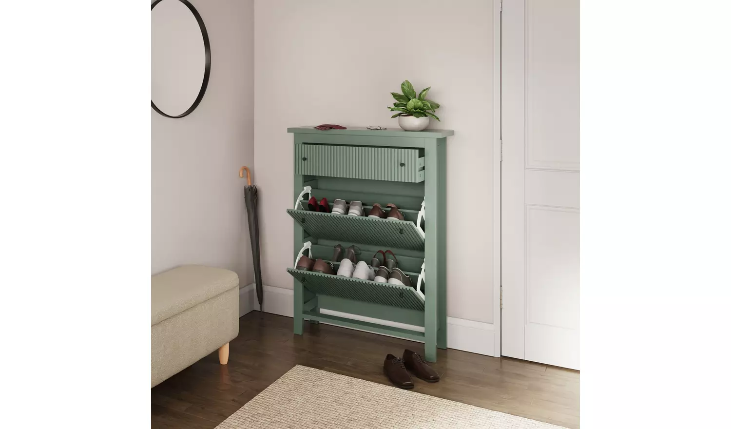 GFW Shoe Storage Cabinet - Green
