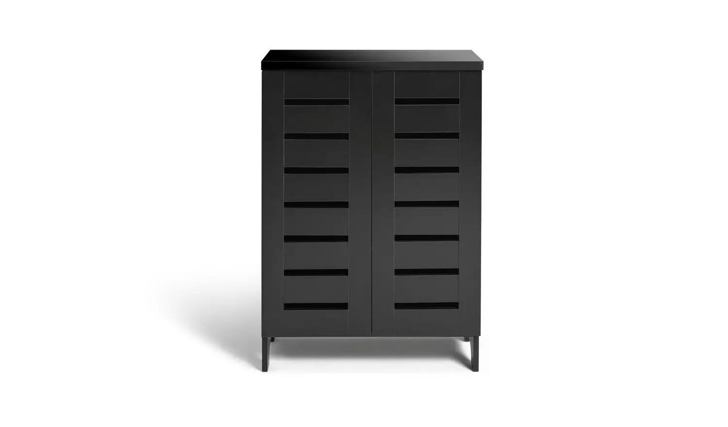 Argos Home Slatted Shoe Cabinet - Black
