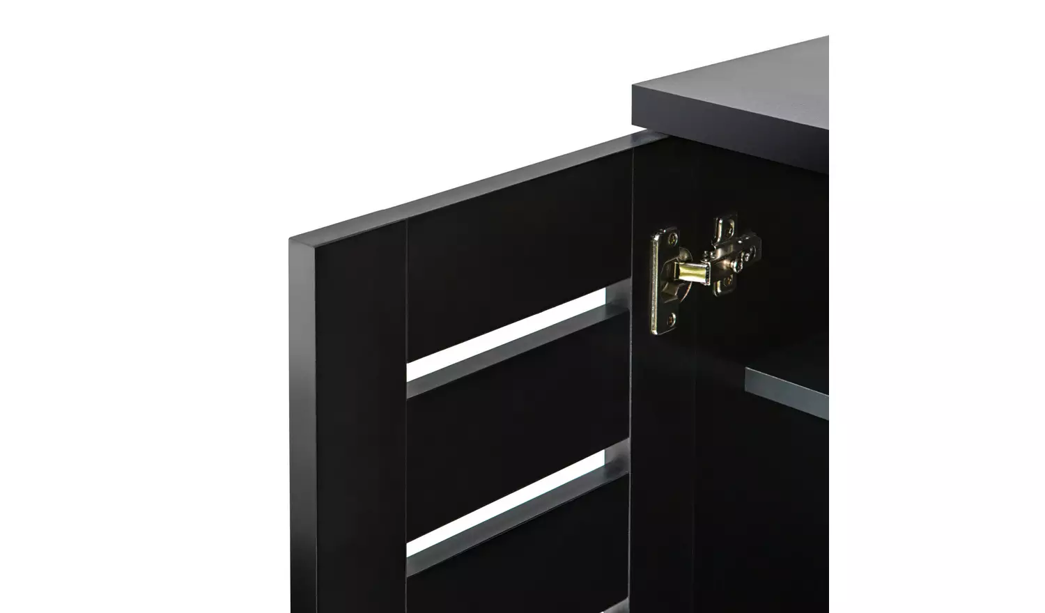 Argos Home Slatted Shoe Cabinet - Black