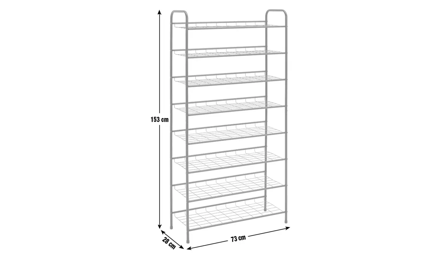 Argos Home Jorn 8 Shelf Shoe Storage Rack - Black