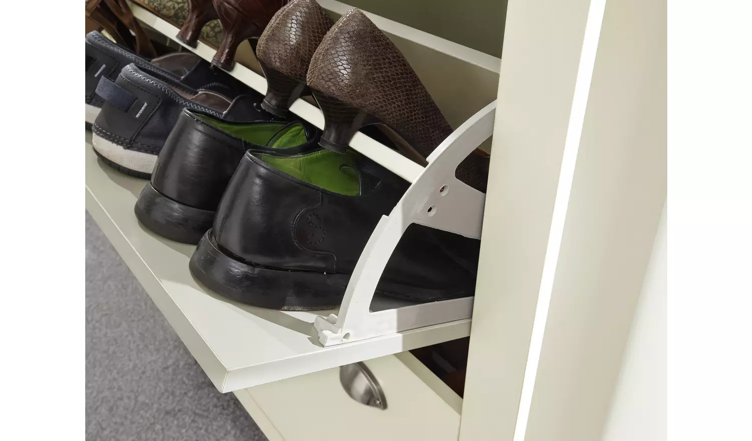 GFW Lancaster Shoe Storage Cabinet - Cream