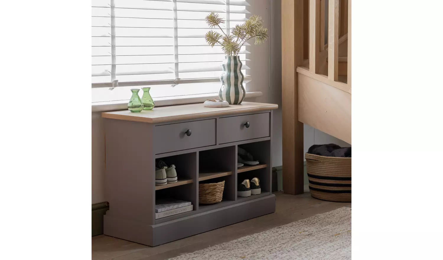 Argos Home Winchester Shoe Storage Bench - Grey