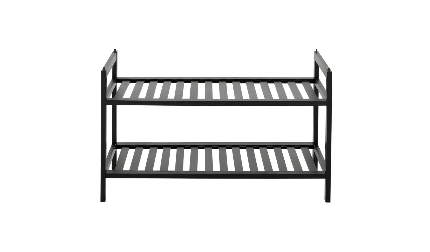 Habitat Kitt Bamboo 2 Shelf Shoe Rack - Black