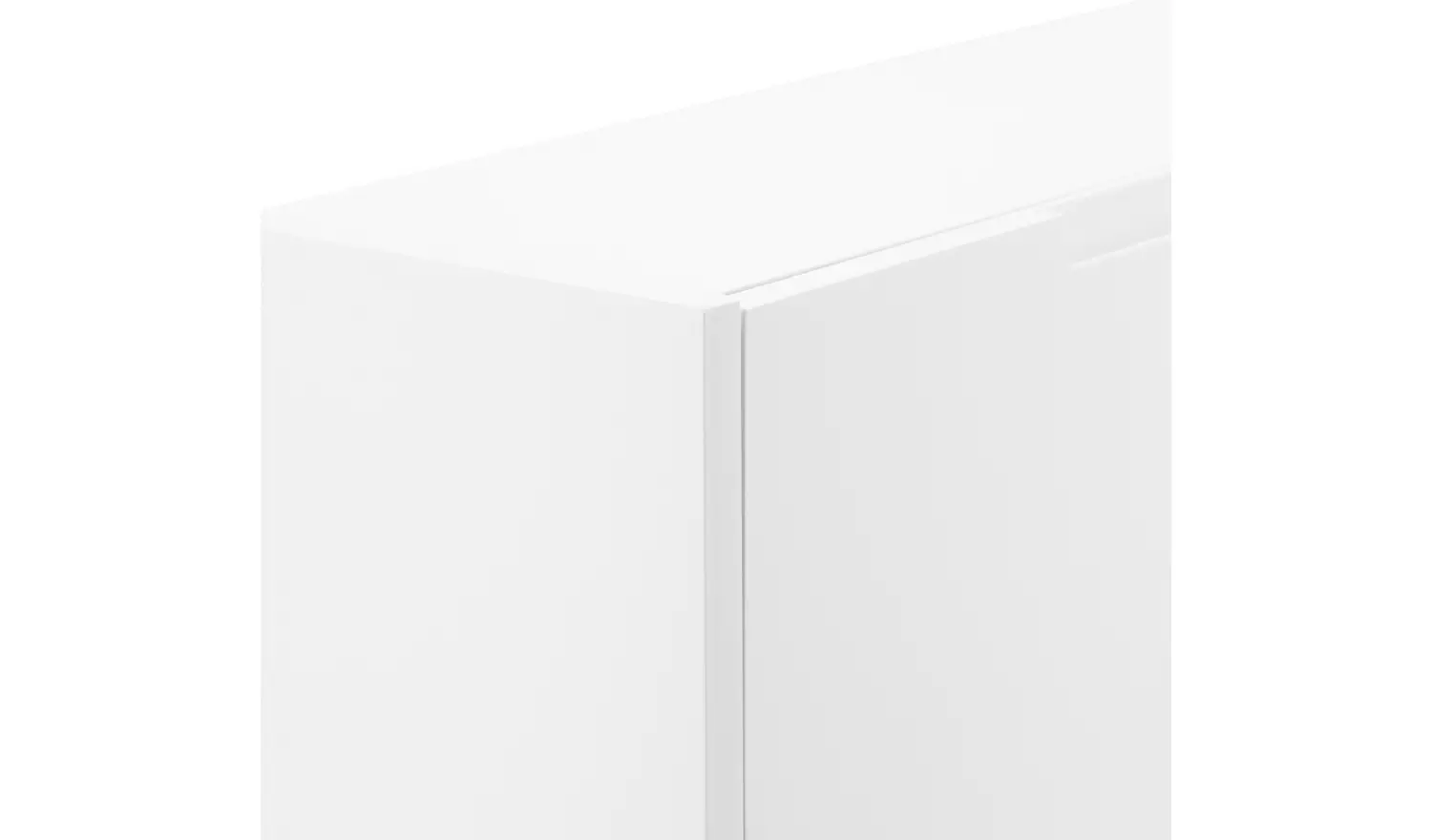 GFW 2 Tier Narrow Gloss Shoe Cabinet - White