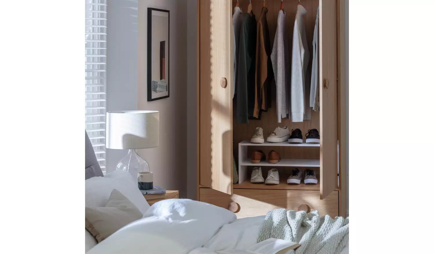 Argos Home 2 Shelf Internal Wardrobe Shoe Rack - White